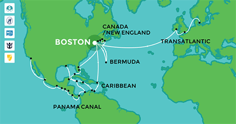 Cruises departing from Boston