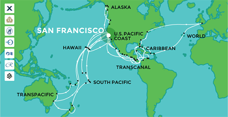 Cruises departing from San Francisco